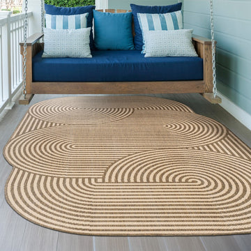 Margot Modern Geometric Arch Stripe Area Rug